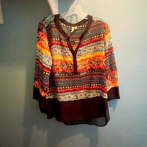 Chenault size XL sheer blouse